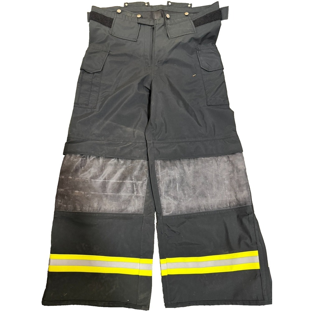 Lion Apparel Ricochet EMS Pants Large-R NFPA 1999 2003 Hi-Vis Reflective Black